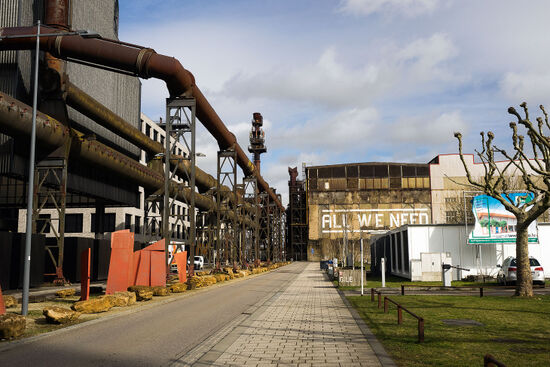 Brownfield reevelopent at Belval, Luxembourg (photo © hidden europe).