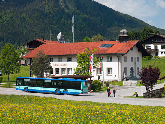 The school in the Austrian village of Jungholz could soon be welcoming pupils from the nearby German village of Unterjoch (photo © hidden europe).