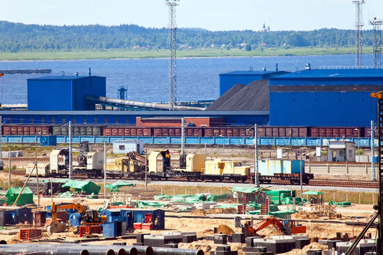Russia's booming commercial port at Ust-Luga at the head of Luga Bay (photo © Konstik / dreamstime . com).