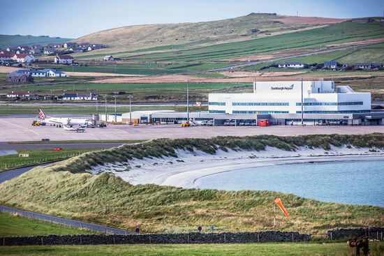 The airport at Sumburgh in Shetland is the jumping-off point for Britain’s longest domestic flight (photo © Marcin Kadziolka / dreamstime.com).
