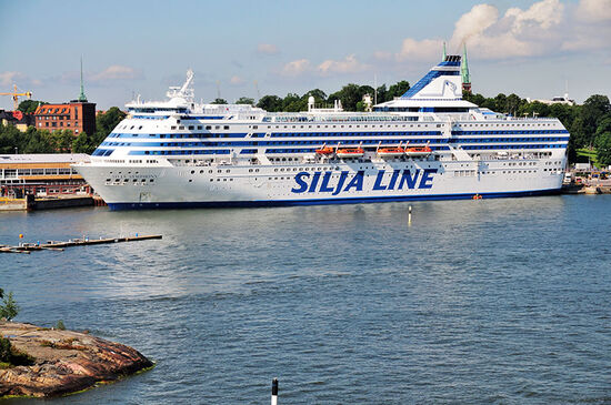 A Silja Line ferry docked in Helsinki harbour (photo © Dennis Dolkens / dreamstime.com).