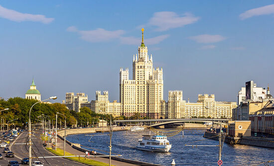 A classic piece of communist architecture: on its completion in 1952, the Kotelnicheskaya Embankment building on the Moskva River in Moscow was the tallest building in Europe (photo © Leonid Andronov / dreamstime.com).