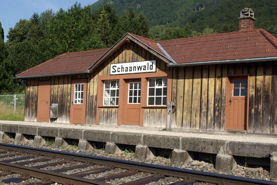 The station at Schaanwald is on the Feldkirch to Buchs railway line that cuts through Liechtenstein (© hidden europe).