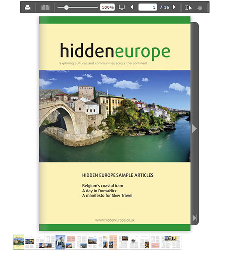 online sample of hidden europe articles