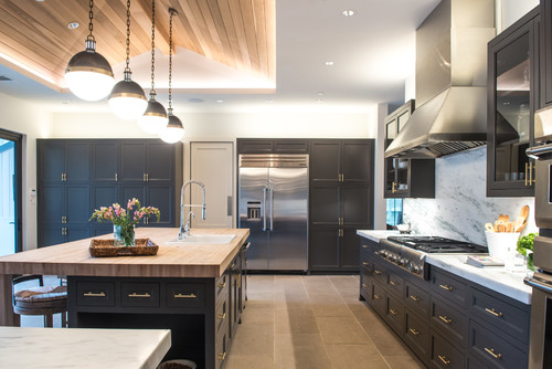 Dark kitchen cabinets